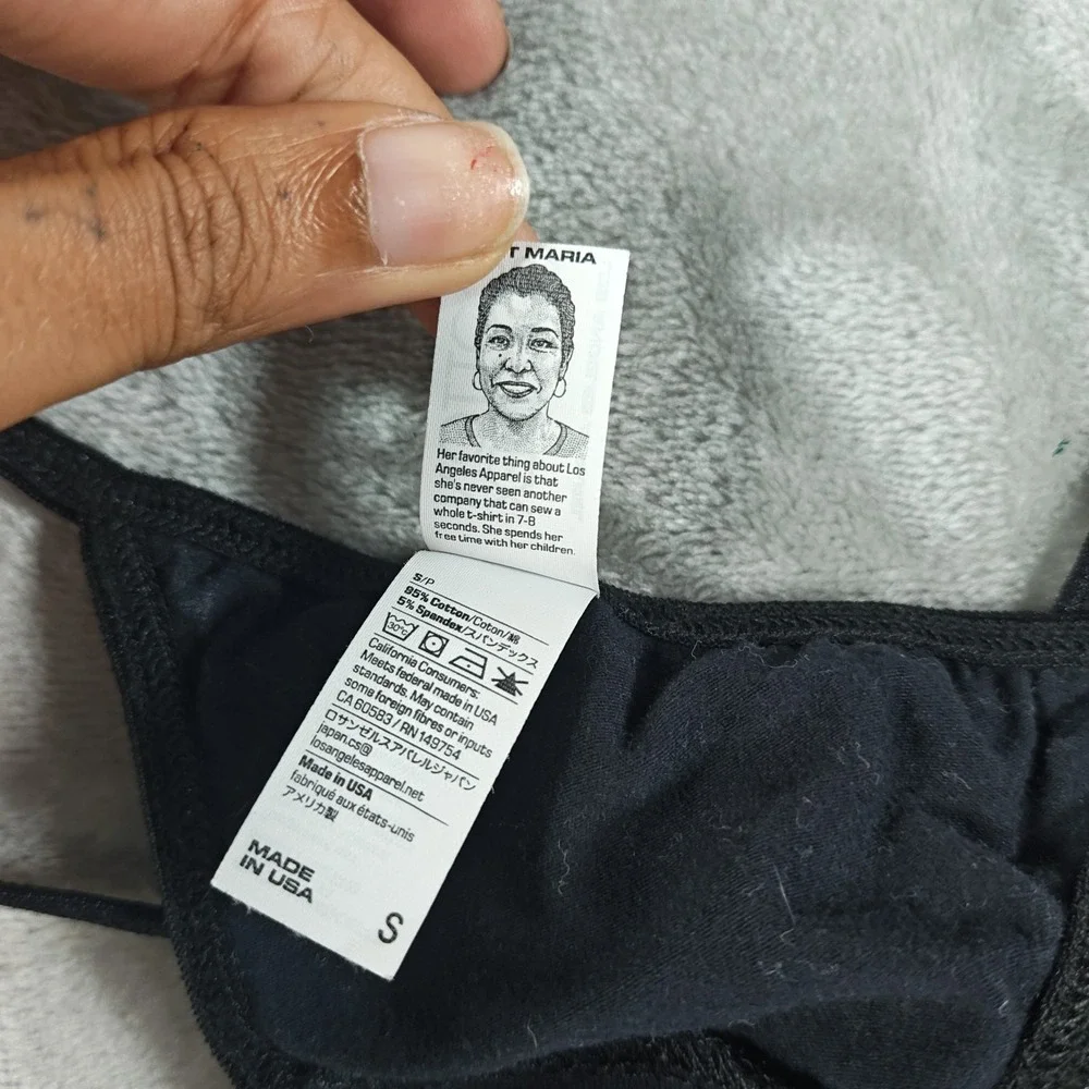 Los Angeles Apparel Underwear Womens Small Thong Lot of 3 Cotton Spandex